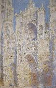 Claude Monet Rouen Cathedral West Facade Sunlight oil